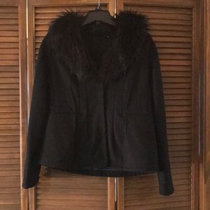 Pamela Dennis faux fur collar jacket